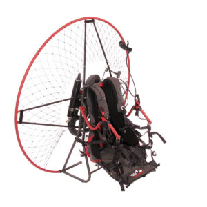 It’s the lightest paramotor frame with a complete weight of 2 kg only.